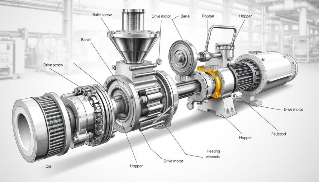 Single Screw Plastic Extruder Components