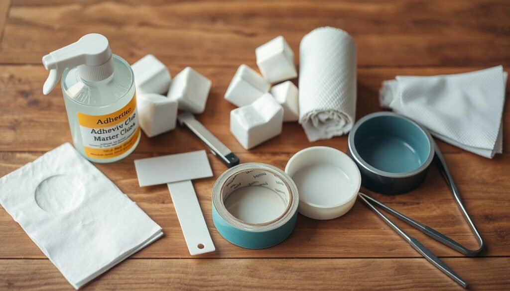 Tools and Supplies for Removing Sticker Glue