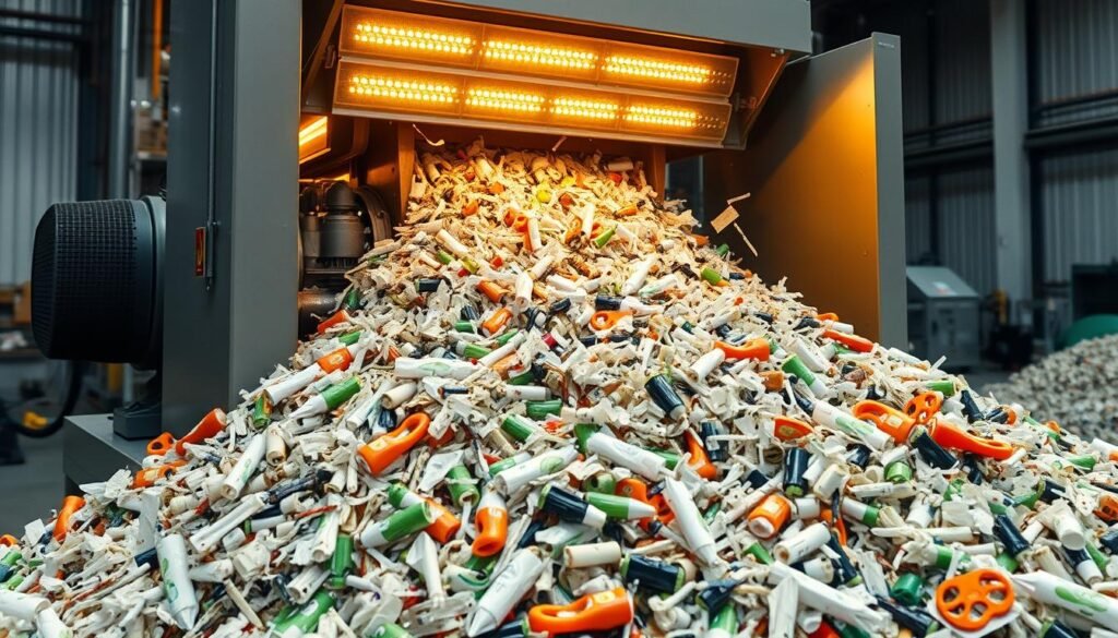 Plastic Shredder in Action